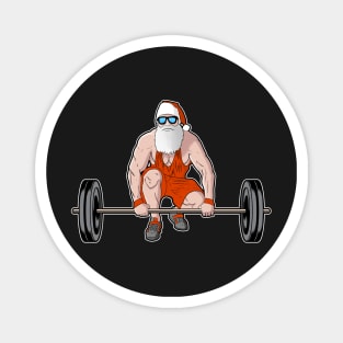 Christmas Santa Gains Gym Funny Workout product Magnet